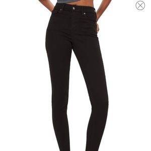 Topshop Moto Jaime Black Jeans (Petite)